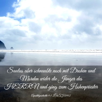 Picture 03 - Apostelgeschichte 9:1 LUTH1912 - Saulus aber schnaubte noch mit Drohen und Morden - Bible Verse Picture