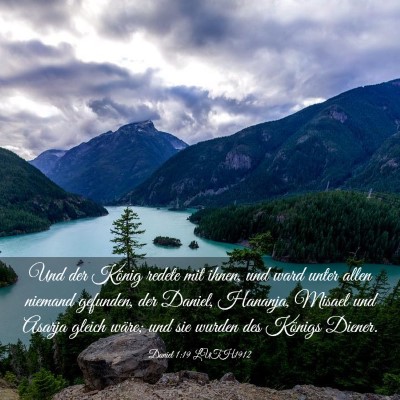 Picture 03 - Daniel 1:19 LUTH1912 - Und der König redete mit ihnen, und ward unter - Bible Verse Picture