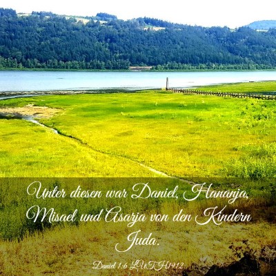 Picture 03 - Daniel 1:6 LUTH1912 - Unter diesen war Daniel, Hananja, Misael und - Bible Verse Picture