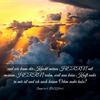 Picture 03 - Daniel 10:17 LUTH1912 - und wie kann der Knecht meines HERRN mit meinem - Bible Verse Picture