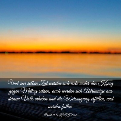 Picture 03 - Daniel 11:14 LUTH1912 - Und zur selben Zeit werden sich viele wider den - Bible Verse Picture