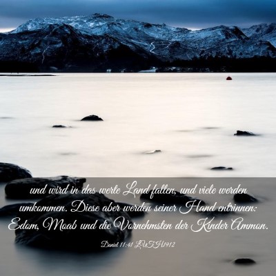 Picture 03 - Daniel 11:41 LUTH1912 - und wird in das werte Land fallen, und viele - Bible Verse Picture