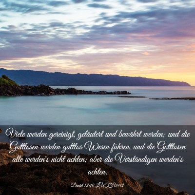 Picture 03 - Daniel 12:10 LUTH1912 - Viele werden gereinigt, geläutert und bewährt - Bible Verse Picture