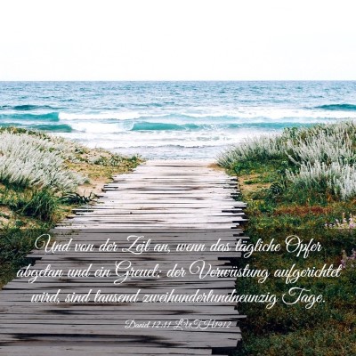 Picture 03 - Daniel 12:11 LUTH1912 - Und von der Zeit an, wenn das tägliche Opfer - Bible Verse Picture