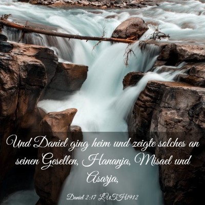 Picture 03 - Daniel 2:17 LUTH1912 - Und Daniel ging heim und zeigte solches an seinen - Bible Verse Picture