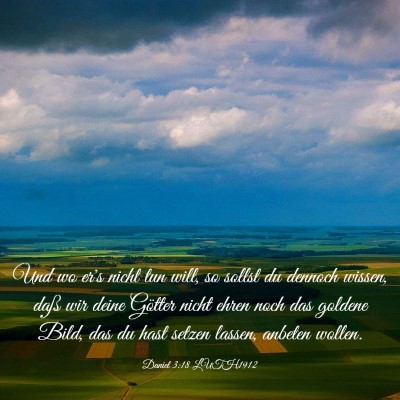 Picture 03 - Daniel 3:18 LUTH1912 - Und wo er's nicht tun will, so sollst du dennoch - Bible Verse Picture