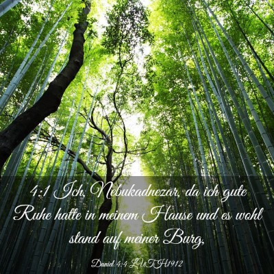 Picture 03 - Daniel 4:4 LUTH1912 - 4:1 Ich, Nebukadnezar, da ich gute Ruhe hatte in - Bible Verse Picture