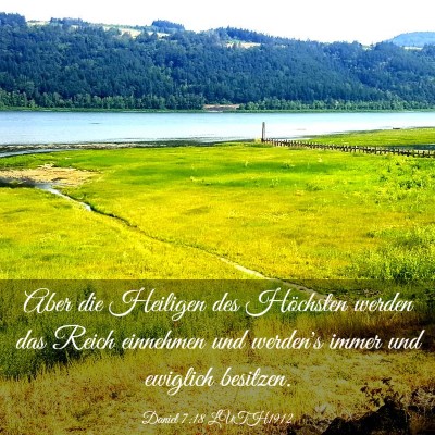 Picture 03 - Daniel 7:18 LUTH1912 - Aber die Heiligen des Höchsten werden das Reich - Bible Verse Picture