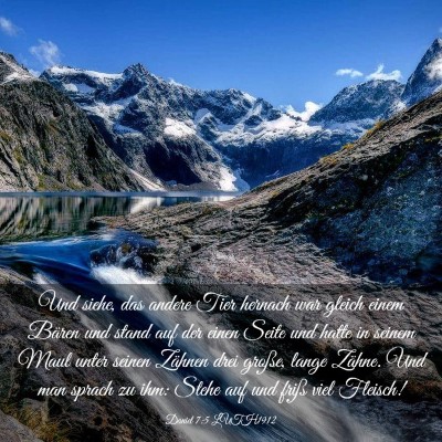 Picture 03 - Daniel 7:5 LUTH1912 - Und siehe, das andere Tier hernach war gleich - Bible Verse Picture