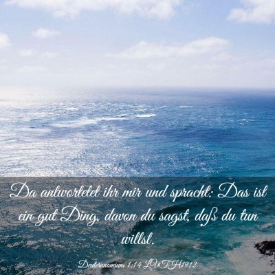 Picture 03 - Deuteronomium 1:14 LUTH1912 - Da antwortetet ihr mir und spracht: Das ist ein - Bible Verse Picture