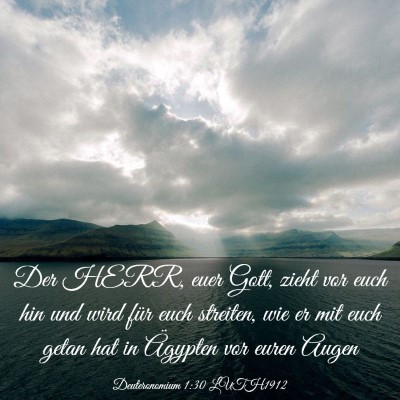 Picture 03 - Deuteronomium 1:30 LUTH1912 - Der HERR, euer Gott, zieht vor euch hin und wird - Bible Verse Picture