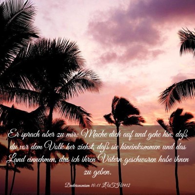 Picture 03 - Deuteronomium 10:11 LUTH1912 - Er sprach aber zu mir: Mache dich auf und gehe - Bible Verse Picture