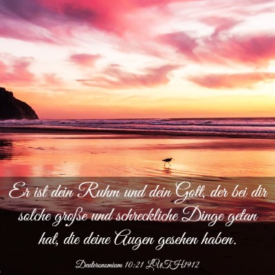 Picture 03 - Deuteronomium 10:21 LUTH1912 - Er ist dein Ruhm und dein Gott, der bei dir - Bible Verse Picture