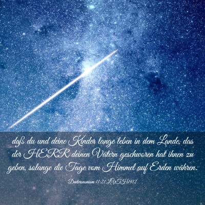 Picture 03 - Deuteronomium 11:21 LUTH1912 - daß du und deine Kinder lange leben in dem - Bible Verse Picture