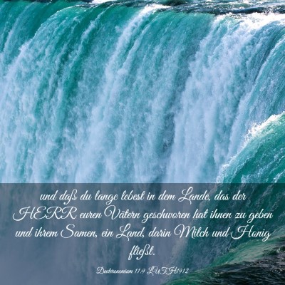 Picture 03 - Deuteronomium 11:9 LUTH1912 - und daß du lange lebest in dem Lande, das der - Bible Verse Picture