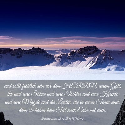 Picture 03 - Deuteronomium 12:12 LUTH1912 - und sollt fröhlich sein vor dem HERRN, eurem - Bible Verse Picture