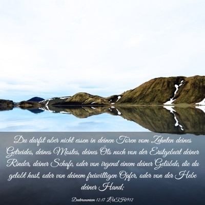 Picture 03 - Deuteronomium 12:17 LUTH1912 - Du darfst aber nicht essen in deinen Toren vom - Bible Verse Picture