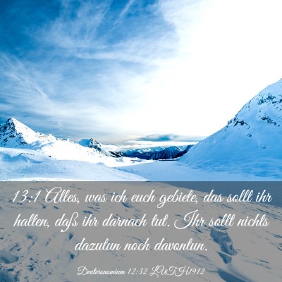 Picture 03 - Deuteronomium 12:32 LUTH1912 - 13:1 Alles, was ich euch gebiete, das sollt ihr - Bible Verse Picture