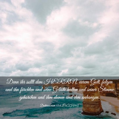 Picture 03 - Deuteronomium 13:4 LUTH1912 - Denn ihr sollt dem HERRN, eurem Gott, folgen und - Bible Verse Picture