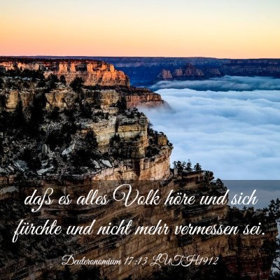 Picture 03 - Deuteronomium 17:13 LUTH1912 - daß es alles Volk höre und sich fürchte und - Bible Verse Picture