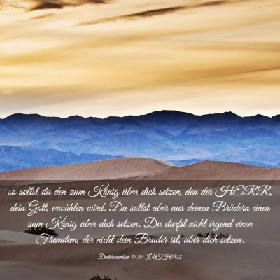 Picture 03 - Deuteronomium 17:15 LUTH1912 - so sollst du den zum König über dich setzen, - Bible Verse Picture