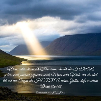 Picture 03 - Deuteronomium 17:2 LUTH1912 - Wenn unter dir in der Tore einem, die dir der - Bible Verse Picture