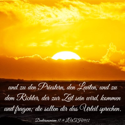 Picture 03 - Deuteronomium 17:9 LUTH1912 - und zu den Priestern, den Leviten, und zu dem - Bible Verse Picture