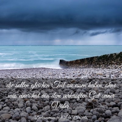 Picture 03 - Deuteronomium 18:8 LUTH1912 - die sollen gleichen Teil zu essen haben, ohne was - Bible Verse Picture