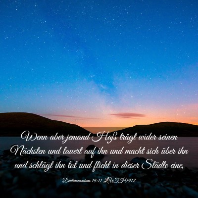 Picture 03 - Deuteronomium 19:11 LUTH1912 - Wenn aber jemand Haß trägt wider seinen - Bible Verse Picture