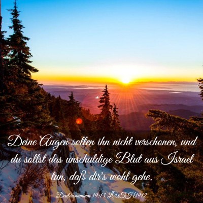 Picture 03 - Deuteronomium 19:13 LUTH1912 - Deine Augen sollen ihn nicht verschonen, und du - Bible Verse Picture