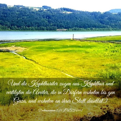 Picture 03 - Deuteronomium 2:23 LUTH1912 - Und die Kaphthoriter zogen aus Kaphthor und - Bible Verse Picture