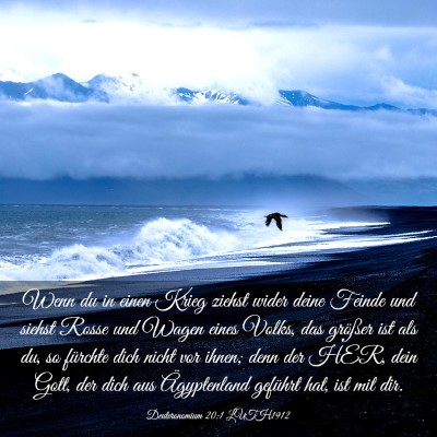 Picture 03 - Deuteronomium 20:1 LUTH1912 - Wenn du in einen Krieg ziehst wider deine Feinde - Bible Verse Picture