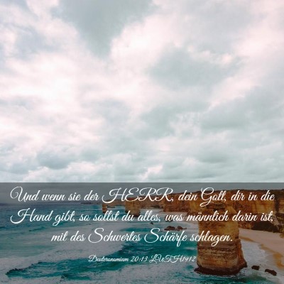 Picture 03 - Deuteronomium 20:13 LUTH1912 - Und wenn sie der HERR, dein Gott, dir in die Hand - Bible Verse Picture