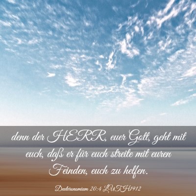 Picture 03 - Deuteronomium 20:4 LUTH1912 - denn der HERR, euer Gott, geht mit euch, daß er - Bible Verse Picture