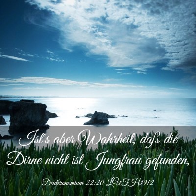 Picture 03 - Deuteronomium 22:20 LUTH1912 - Ist's aber Wahrheit, daß die Dirne nicht ist - Bible Verse Picture