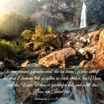 Picture 03 - Deuteronomium 22:22 LUTH1912 - Wenn jemand gefunden wird, der bei einem Weibe - Bible Verse Picture