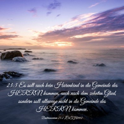 Picture 03 - Deuteronomium 23:2 LUTH1912 - 23:3 Es soll auch kein Hurenkind in die Gemeinde - Bible Verse Picture
