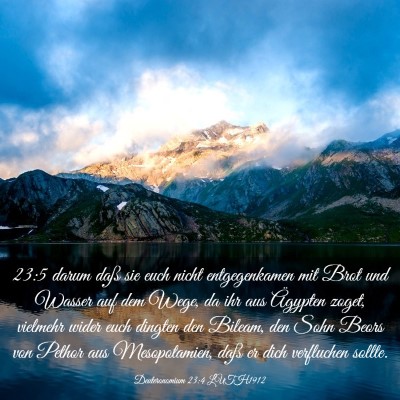 Picture 03 - Deuteronomium 23:4 LUTH1912 - 23:5 darum daß sie euch nicht entgegenkamen mit - Bible Verse Picture