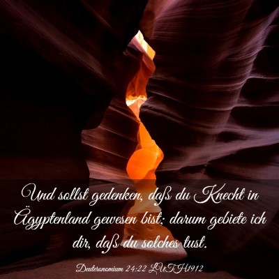 Picture 03 - Deuteronomium 24:22 LUTH1912 - Und sollst gedenken, daß du Knecht in - Bible Verse Picture