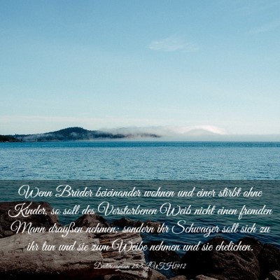 Picture 03 - Deuteronomium 25:5 LUTH1912 - Wenn Brüder beieinander wohnen und einer stirbt - Bible Verse Picture