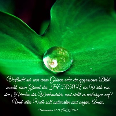 Picture 03 - Deuteronomium 27:15 LUTH1912 - Verflucht sei, wer einen Götzen oder ein - Bible Verse Picture