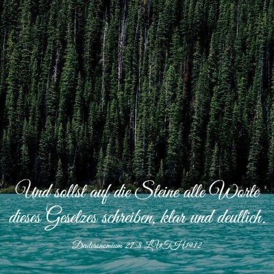 Picture 03 - Deuteronomium 27:8 LUTH1912 - Und sollst auf die Steine alle Worte dieses - Bible Verse Picture