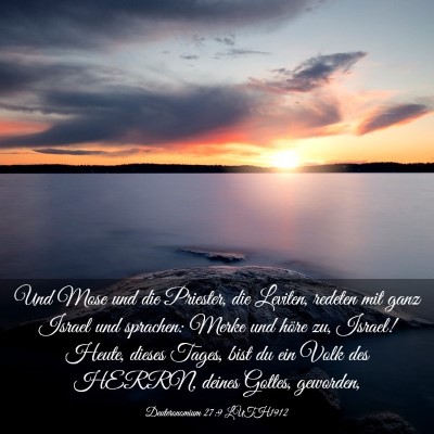 Picture 03 - Deuteronomium 27:9 LUTH1912 - Und Mose und die Priester, die Leviten, redeten - Bible Verse Picture