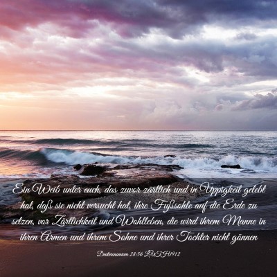 Picture 03 - Deuteronomium 28:56 LUTH1912 - Ein Weib unter euch, das zuvor zärtlich und in - Bible Verse Picture