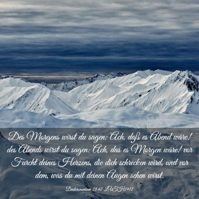 Picture 03 - Deuteronomium 28:67 LUTH1912 - Des Morgens wirst du sagen: Ach, daß es Abend - Bible Verse Picture