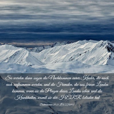 Picture 03 - Deuteronomium 29:22 LUTH1912 - So werden dann sagen die Nachkommen eurer Kinder, - Bible Verse Picture