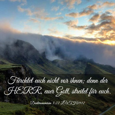 Picture 03 - Deuteronomium 3:22 LUTH1912 - Fürchtet euch nicht vor ihnen; denn der HERR, - Bible Verse Picture