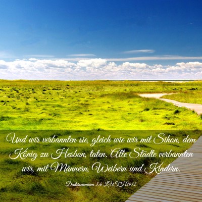 Picture 03 - Deuteronomium 3:6 LUTH1912 - Und wir verbannten sie, gleich wie wir mit Sihon, - Bible Verse Picture