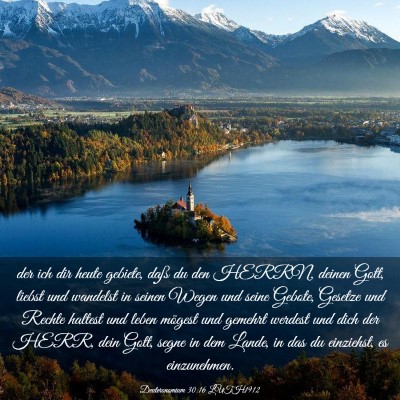 Picture 03 - Deuteronomium 30:16 LUTH1912 - der ich dir heute gebiete, daß du den HERRN, - Bible Verse Picture