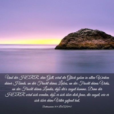 Picture 03 - Deuteronomium 30:9 LUTH1912 - Und der HERR, dein Gott, wird dir Glück geben in - Bible Verse Picture